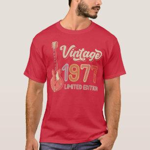 Vintage 1977 Guitar lovers 45th Birthday Electric T-Shirt