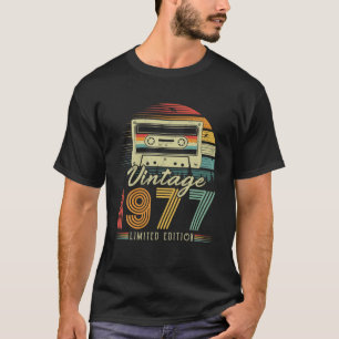 Vintage 1977 Retro Cassette 1977 49th Birthday 49 T-Shirt