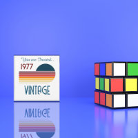 Vintage 1977 Retro Stripe Sun 50th Birthday