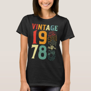 Vintage 1978 44 Year Old Birthday Camping Hiking T-Shirt