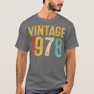 Vintage 1978 44th Birthday Decoration Men Women 44 T-Shirt