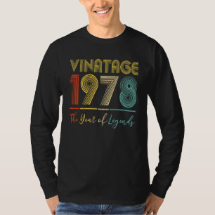 Vintage 1978 44th Birthday Ideas Men Women Him He T-Shirt