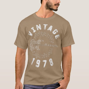 Vintage 1978 Birthday Limited Edition Guitar Music T-Shirt