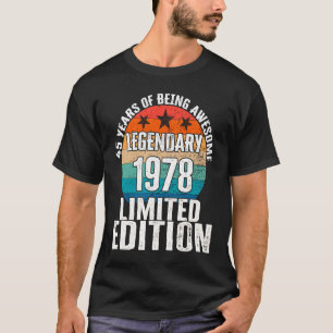 Vintage 1978 Legendary 45 Year Old Bday T-Shirt