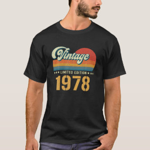 Vintage 1978 Limited Edition 44Th Birthday 44 Year T-Shirt
