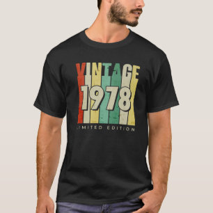 Vintage 1978 Limited Edition Retro Birthday Gifts T-Shirt