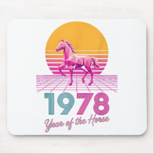Vintage 1978 Year Of The Horse Fortune Lady Lunar Mouse Mat