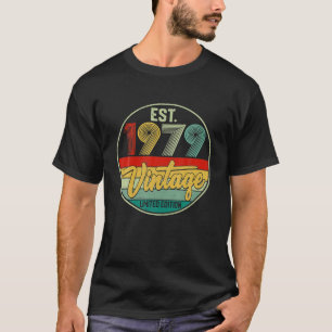 Vintage 1979 43rd Birthday Decorations Men Women T-Shirt