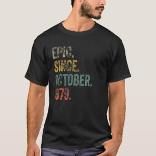 Vintage 1979 43rd Birthday Epic Since October 1979 T-Shirt