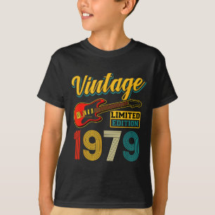 Vintage 1979 Limited Edition Guitar Birth Year T-Shirt