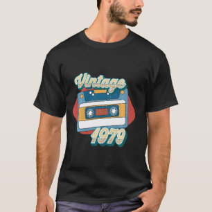 Vintage 1979 Old School Playlist Audio Tape Music T-Shirt