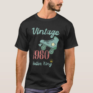 Vintage 1980 40th Birthday Roller King Roller Skat T-Shirt