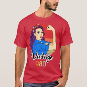 Vintage 1980 41st Birthday 41 Year Old Bday Born I T-Shirt