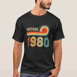 Vintage 1980 42Nd Birthday Gift Men Women 42 Years T-Shirt