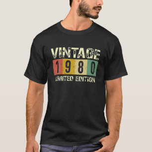 Vintage 1980 42Nd Birthday Gift Men Women 42 Years T-Shirt