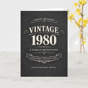 Vintage 1980 Birthday Card