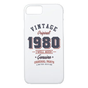 Vintage 1980 Born in 1980 Retro Birthday Gift iPhone 8/7 Case