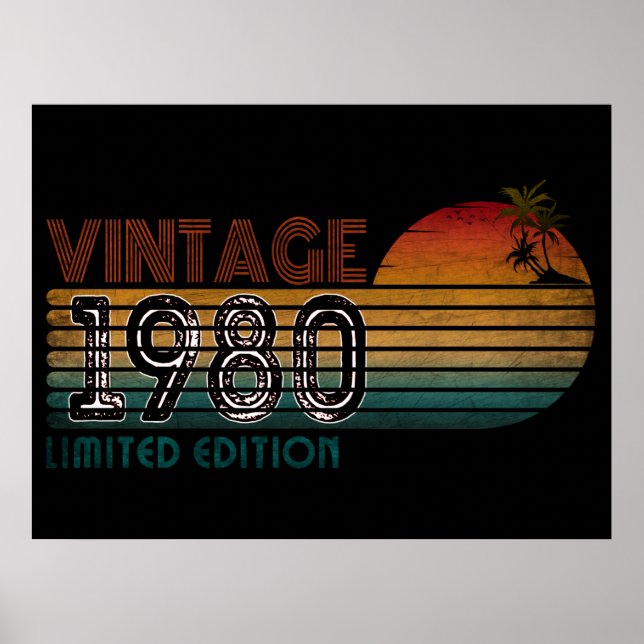 vintage 1980 limited edition  poster (Front)