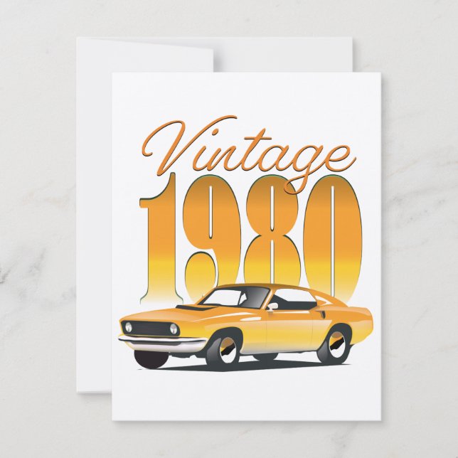 Vintage 1980 Retro Car (Front)