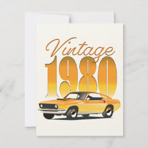 Vintage 1980 Retro Car