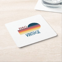 Vintage 1980 Retro Stripe Sun