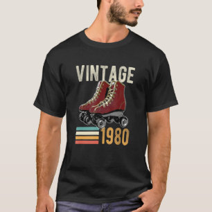 Vintage 1980 Roller Skate 42nd Birthday 42 Year Ol T-Shirt