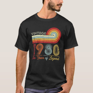 Vintage 1980 The Year of Legend 40 Years Old 40th T-Shirt