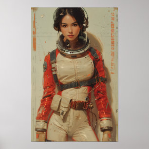 Vintage 1980s Japanese Sci-Fi AV Magazine Cover Po Poster