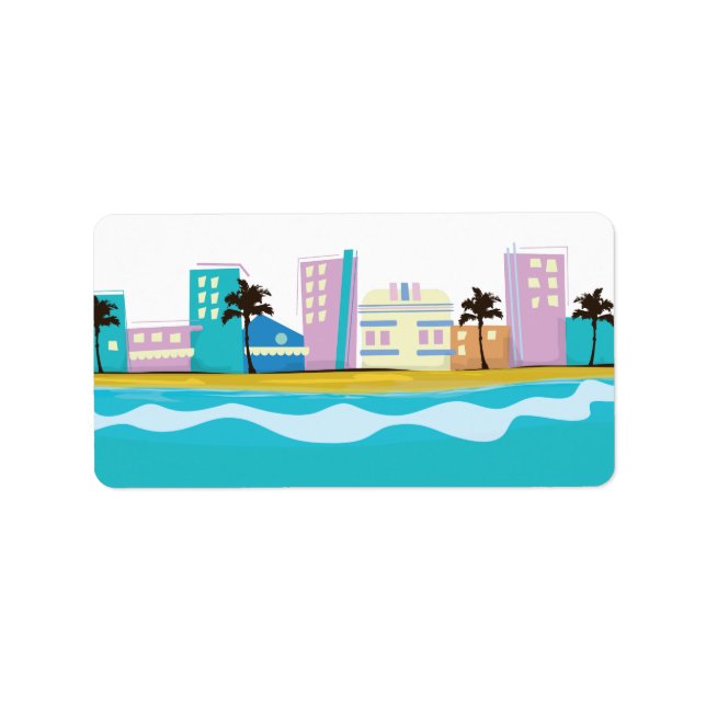 Vintage 1980s Miami Poster Label (Front)