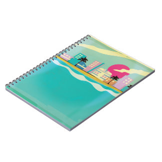 Vintage 1980s Miami Poster Notebook