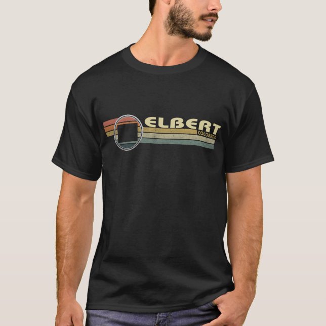 Vintage 1980s Style ELBERT, CO T-Shirt (Front)