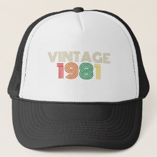 Vintage 1981 , 40th Birthday, 40th Birthday Gift. Trucker Hat