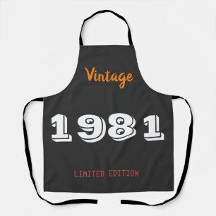 Vintage 1981 limited edition 45th Birthday Gift Apron