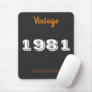 Vintage 1981 limited edition 45th Birthday Gift Mouse Mat