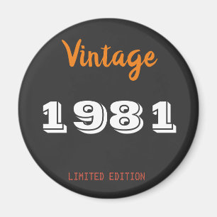 Vintage 1981 limited edition Birthday Gift Magnet