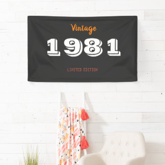 Vintage 1981 Limited Edition Gift Banner – Retro 