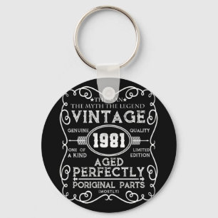 Vintage 1981 Man Myth Legend 40th Birthday Key Ring
