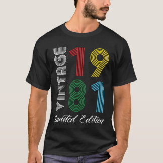 Vintage 1981 Vintage Birthday Retro Vintage gift T-Shirt