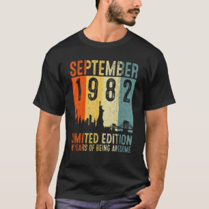 Vintage 1982 40 Years Old September 1982 40th Birt T-Shirt