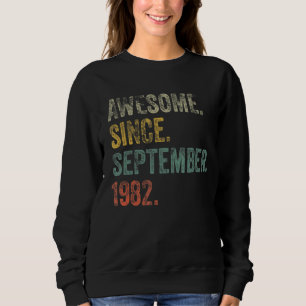 Vintage 1982 40th Birthday Awesome Since September Sweatshirt