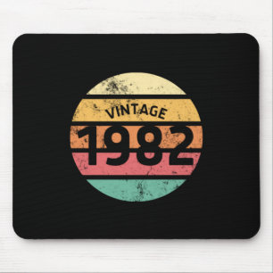 Vintage 1982 Awesome 40Th Birthday Retro 1982 Bday Mouse Mat