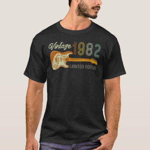 Vintage 1982 Birthday Guitar 40th Birthday T-Shirt