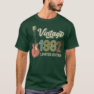 Vintage 1982 Guitar lovers 40th Birthday Electric T-Shirt