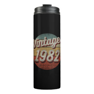 VINTAGE 1982 MEN WOMEN BIRTHDAY GIFT THERMAL TUMBLER