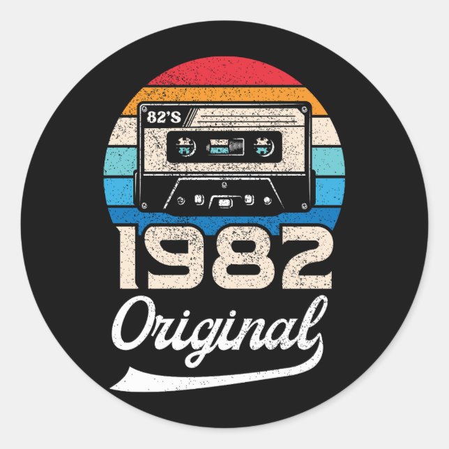 Vintage 1982 Original Parts Classic Round Sticker (Front)