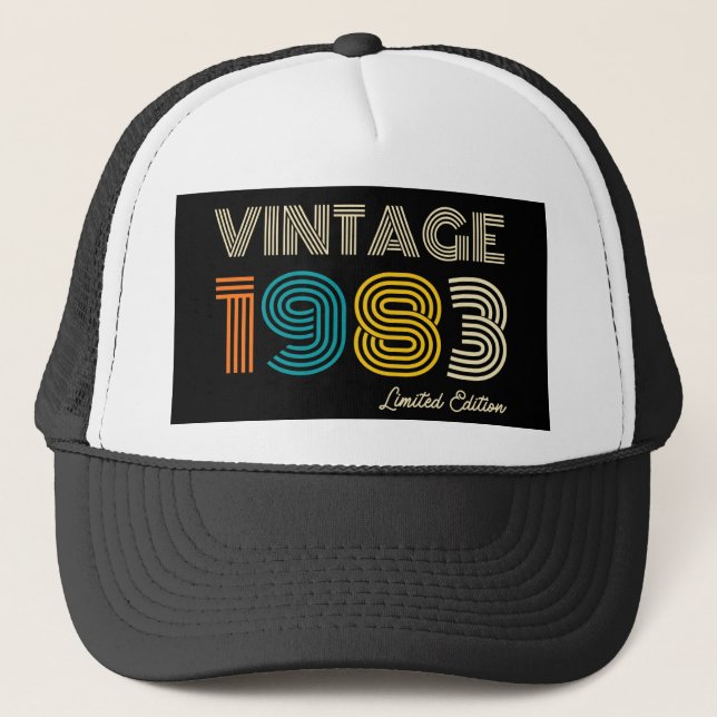 Vintage 1983 41st Birthday Trucker Hat (Front)