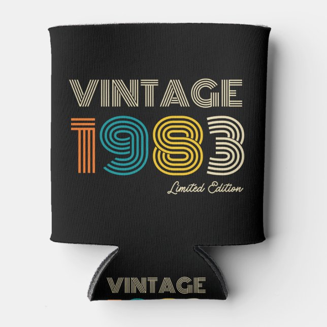Vintage 1983 42nd Birthday Can Cooler (Front)