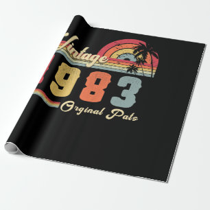 Vintage 1983 Birthday Gift Wrapping Paper