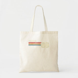 Vintage 1983 Chest Stripe 40 Birthday Tote Bag