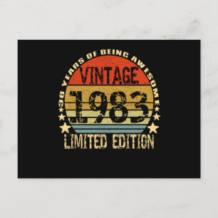 Vintage 1983 Limited Edition 38 Years Postcard